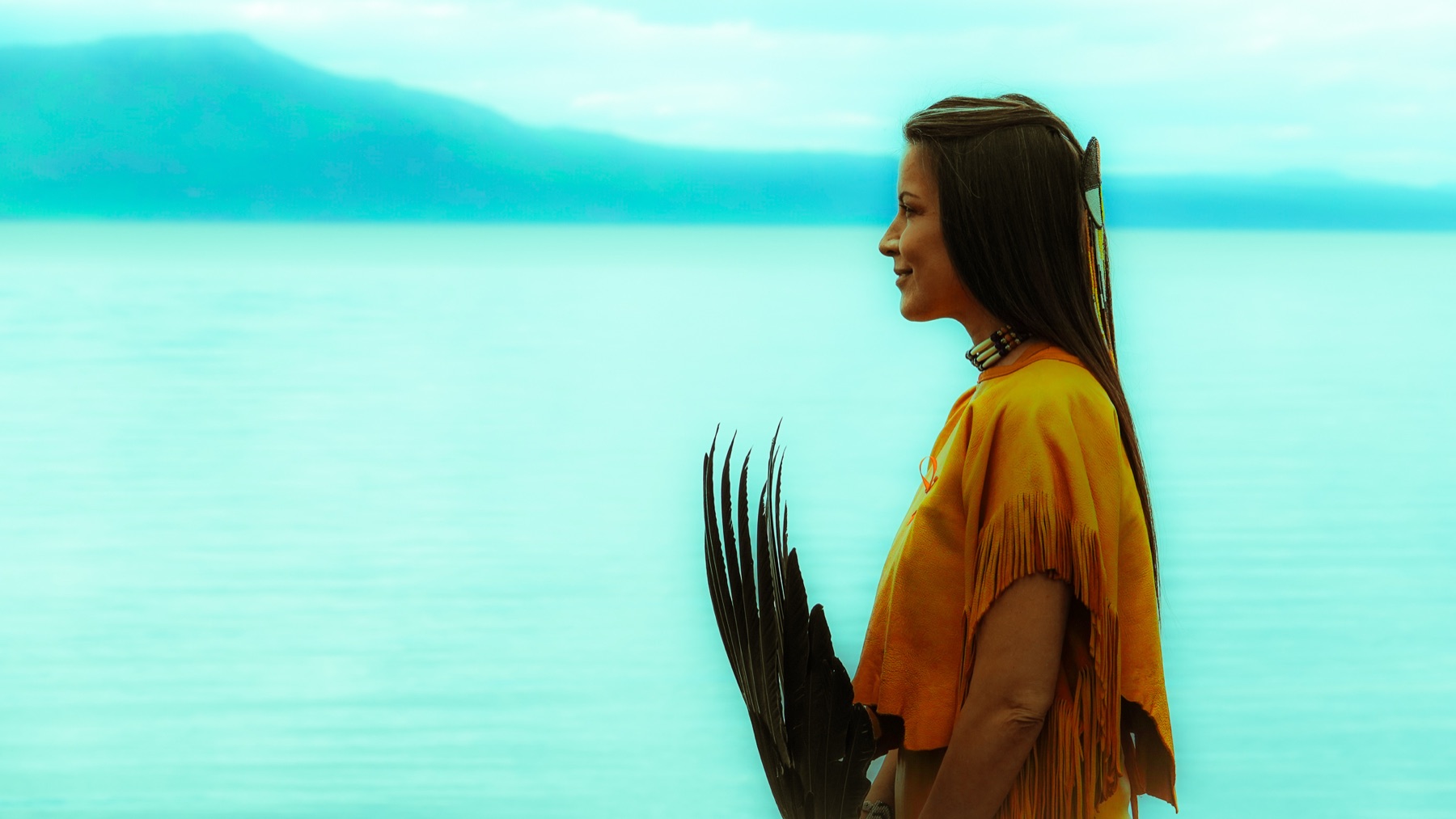 Portrait by the lake
